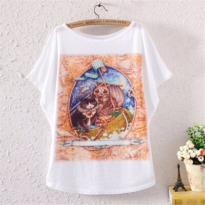 Vintage Spring Summer Digital Printing Girl Womens Loose Short Batwing Sleeve T-shirt
Vintage Spring Summer Digital Printing Girl Womens Loose Short Batwing Sleeve T-shirt