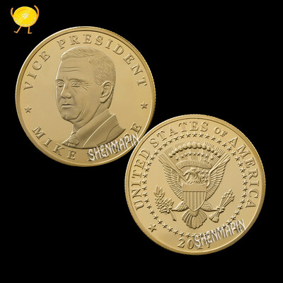 US Vice President Mike Burns Commemorative Coin Flying Eagle Challenge Coin Gold Plated Silver Coated Metal Coin Collectibles
US Vice President Mike Burns Commemorative Coin Flying Eagle Challenge Coin Gold Plated Silver Coated Metal Coin Collectibles