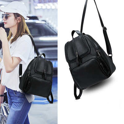 Viney leather shoulder bag female Korean version of the wild backpack casual simple large-capacity trend bag handbag black
Viney leather shoulder bag female Korean version of the wild backpack casual simple large-capacity trend bag handbag black