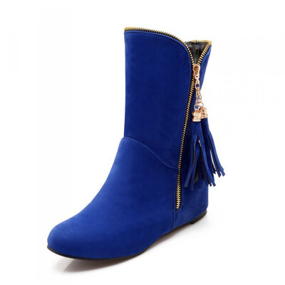 IDIFU Womens Stylish Fringes Round Toe Heighten Inside Low Heel Side Zipper Velvet Short Boots
IDIFU Womens Stylish Fringes Round Toe Heighten Inside Low Heel Side Zipper Velvet Short Boots