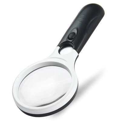3 LED Lights 3X 45X Handheld Reading Magnifier Double lenses Independent high - magnification Large&small lens design
3 LED Lights 3X 45X Handheld Reading Magnifier Double lenses Independent high - magnification Large&small lens design
