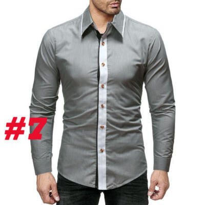 Solid Color Mens Slim Fit Long Sleeve Shirts Casual Business Dress Shirt Blouse
Solid Color Mens Slim Fit Long Sleeve Shirts Casual Business Dress Shirt Blouse