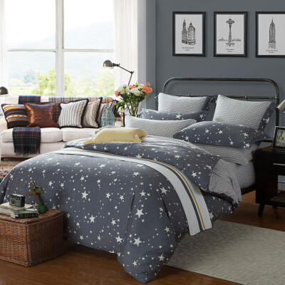 Meng Jie home textiles produced MEE bedding sets cotton printing four-piece cotton bed cover queen British Star Gray 15 m bed 200 230cm
Meng Jie home textiles produced MEE bedding sets cotton printing four-piece cotton bed cover queen British Star Gray 15 m bed 200 230cm