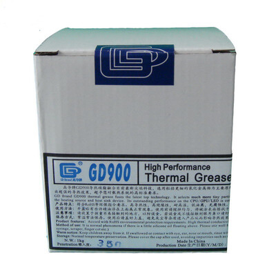 GD Brand GD900 Thermal Paste Grease Silicone Heat Sink Compound Gray High Performance Net Weight 1000 Grams For CPU LED PS3 CN1000
GD Brand GD900 Thermal Paste Grease Silicone Heat Sink Compound Gray High Performance Net Weight 1000 Grams For CPU LED PS3 CN1000