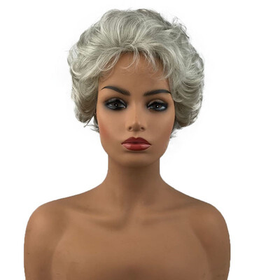 StrongBeauty Women Lady Mommy Grandmother Short Curly Wigs Gray White Layered Elegant Wig Hairpieces
StrongBeauty Women Lady Mommy Grandmother Short Curly Wigs Gray White Layered Elegant Wig Hairpieces