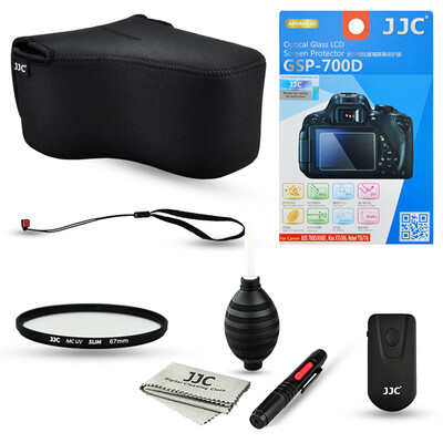 JJC CD2E Canon 700D 760D + 18-135mm STM lens kit accessories glass film + camera liner package + wireless remote control + 67mmUV filter + cleaning kit
JJC CD2E Canon 700D 760D + 18-135mm STM lens kit accessories glass film + camera liner package + wireless remote control + 67mmUV filter + cleaning kit