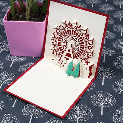 TaTanice Creative Gift Greeting Card 3D Ferris Wheel Love Birthday Card Couple Expressing Wishes Blessing Send Love to Friends THK016
TaTanice Creative Gift Greeting Card 3D Ferris Wheel Love Birthday Card Couple Expressing Wishes Blessing Send Love to Friends THK016
