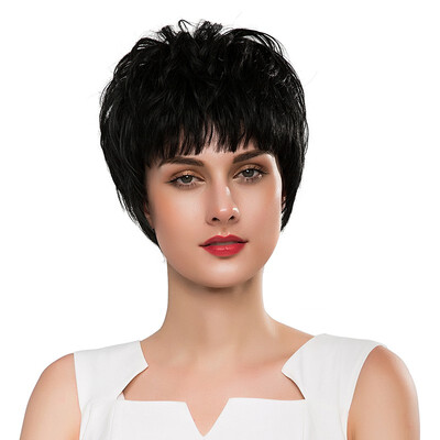 BLONDE UNICORN Extra Short Straight 6 Inch Hair Black Wigs Fluffy Texture Human HairSynthetic Blend Wigs with Side Fringe for Wh
BLONDE UNICORN Extra Short Straight 6 Inch Hair Black Wigs Fluffy Texture Human HairSynthetic Blend Wigs with Side Fringe for Wh