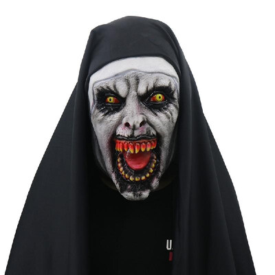 Devil Cosplay Nun Valak Mask with Hood Full Head Conjuring Scary Mask Costume Halloween Party Props
Devil Cosplay Nun Valak Mask with Hood Full Head Conjuring Scary Mask Costume Halloween Party Props