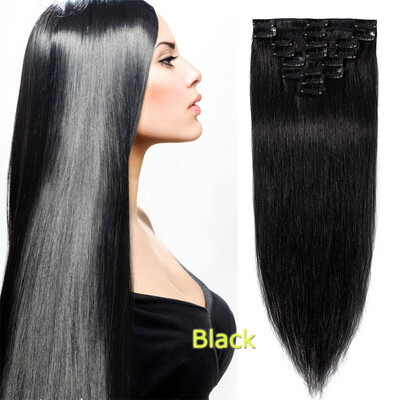 40-60cm 8pcsset 1618202224" 100 human Hair Extensions Natural Straight Clip In Hair Extentions Soft Reusable
40-60cm 8pcsset 1618202224" 100 human Hair Extensions Natural Straight Clip In Hair Extentions Soft Reusable