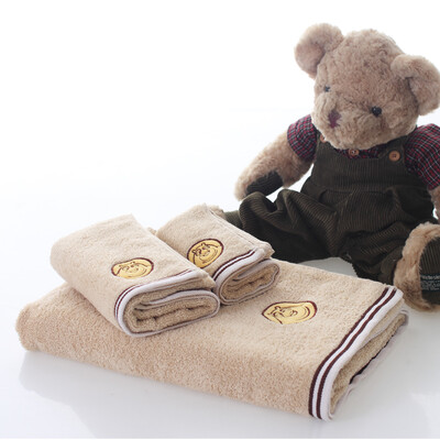 Vogue Jieyu cotton towel towel towel towel out of high-grade embroidery three-piece gift box set brown
Vogue Jieyu cotton towel towel towel towel out of high-grade embroidery three-piece gift box set brown
