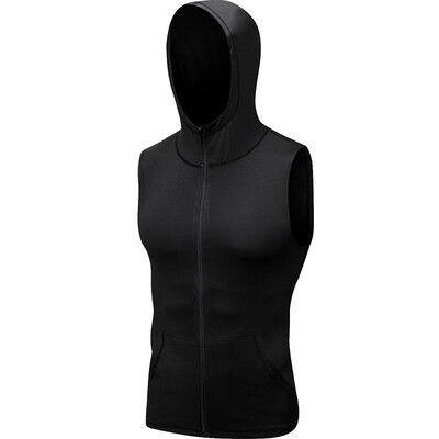 Cap Hoodie Soccer Compression Fitness T-Shirt Gym Sportswear Men Running Sleeveless Jacket
Cap Hoodie Soccer Compression Fitness T-Shirt Gym Sportswear Men Running Sleeveless Jacket
