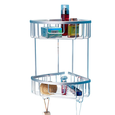 Cobbe space aluminum net basket double triangular basket angle rack bathroom bathroom shelves wall
Cobbe space aluminum net basket double triangular basket angle rack bathroom bathroom shelves wall