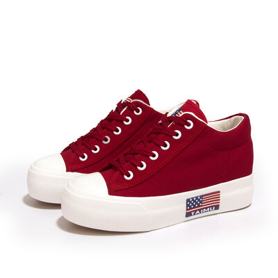2018 autumn&winter new canvas shoes Korean version of the solid color wild thick-soled lacing inside increased thin&breath
2018 autumn&winter new canvas shoes Korean version of the solid color wild thick-soled lacing inside increased thin&breath