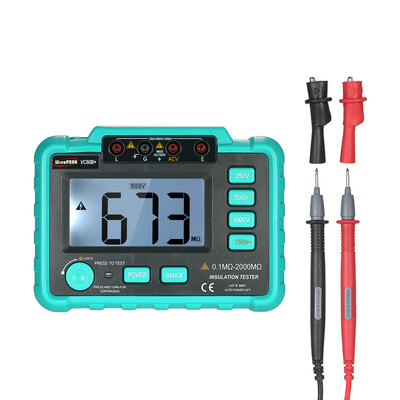 WinsPEAK VC60B LCD Digital Insulation Resistance Tester Megohm Meter Megohmmeter DC250V500V1000V AC750V
WinsPEAK VC60B LCD Digital Insulation Resistance Tester Megohm Meter Megohmmeter DC250V500V1000V AC750V
