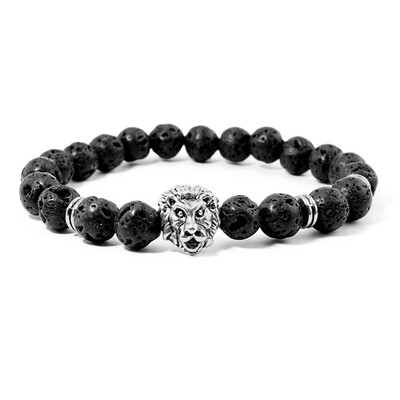 MyMei Natural Stone Bead Buddha Bracelets Silver Buddha and Black Lava Energy Bracelet
MyMei Natural Stone Bead Buddha Bracelets Silver Buddha and Black Lava Energy Bracelet