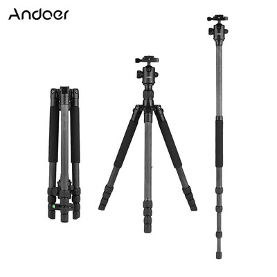 Andoer 64inch Lightweight Travel Carbon Fiber Tripod Monopod with Ball Head Carry Bag for Digital DSLR Video Camera Camcorder
Andoer 64inch Lightweight Travel Carbon Fiber Tripod Monopod with Ball Head Carry Bag for Digital DSLR Video Camera Camcorder