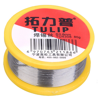 TULIP tin wire 08mm high purity low melting point solder wire rosin core lead-free cleaning TU4308
TULIP tin wire 08mm high purity low melting point solder wire rosin core lead-free cleaning TU4308