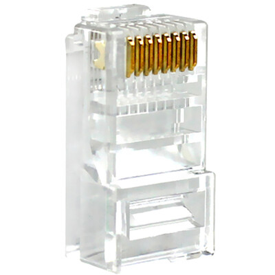 Haile HT-8P8C ultra-five non-shielded gold-plated network crystal head cable connector (100 / box
Haile HT-8P8C ultra-five non-shielded gold-plated network crystal head cable connector (100 / box
