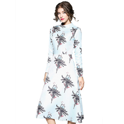 Autumn New Fashion Print Long Sleeves Dress
Autumn New Fashion Print Long Sleeves Dress