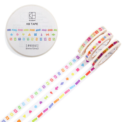 kinbor hand&paper tape 3 pack 8mm 10m hand account decorative stationery tape colorful diary DTB64014
kinbor hand&paper tape 3 pack 8mm 10m hand account decorative stationery tape colorful diary DTB64014