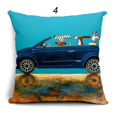 Hot Sale Pillow Lovely Cartoon Dog Driving Car Vintage Almofadas 45X45CM Linen Pillow Decorative Linen Cushion Cover
Hot Sale Pillow Lovely Cartoon Dog Driving Car Vintage Almofadas 45X45CM Linen Pillow Decorative Linen Cushion Cover