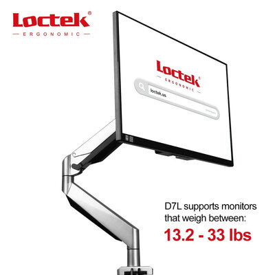 Loctek D7L Heavy Duty Gas Spring Swing Monitor Arm Desk Stand Monitor Mount Fits for 10"-34" Monitor Supports Monitors Weighting 132-33 lbs
Loctek D7L Heavy Duty Gas Spring Swing Monitor Arm Desk Stand Monitor Mount Fits for 10"-34" Monitor Supports Monitors Weighting 132-33 lbs