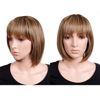 Short Bob Hair Wigs 125" Straight with Flat Bangs Synthetic Colorful Cosplay Daily Party Wig for Women
Short Bob Hair Wigs 125" Straight with Flat Bangs Synthetic Colorful Cosplay Daily Party Wig for Women