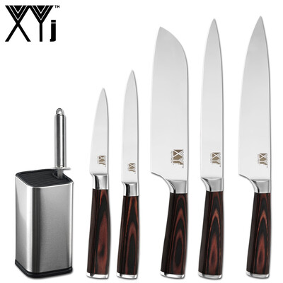 XYj 7pcs Stainless Steel Knives Set 8 inch Knife Holder Sharpener Bar Chef Knives Kitchen Tools
XYj 7pcs Stainless Steel Knives Set 8 inch Knife Holder Sharpener Bar Chef Knives Kitchen Tools