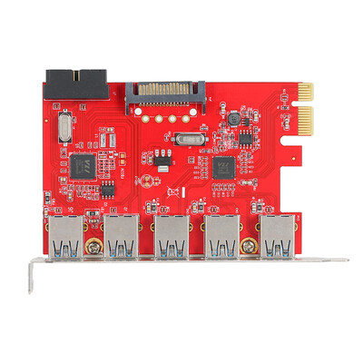 PCI-E to USB 30 5 Ports Express Expansion Card Mini PCI-E USB 3 0 Adapter Controller Hub with Internal USB 3 0 19Pin Connector an
PCI-E to USB 30 5 Ports Express Expansion Card Mini PCI-E USB 3 0 Adapter Controller Hub with Internal USB 3 0 19Pin Connector an