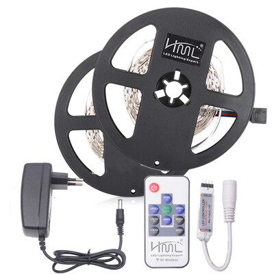 HML 2pcs 5M 24W RGB 2835 SMD 300 LED Strip Light with RF10Keys Remote Control DC AdapterEU Plug
HML 2pcs 5M 24W RGB 2835 SMD 300 LED Strip Light with RF10Keys Remote Control DC AdapterEU Plug