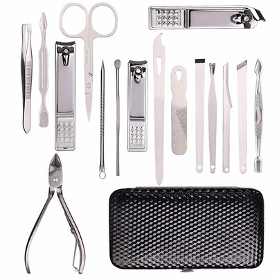 Outdoor 16 In 1 Stainless Steel Manicure Set Pedicure Kit Professional Nail Scissors Grooming Kit Black
Outdoor 16 In 1 Stainless Steel Manicure Set Pedicure Kit Professional Nail Scissors Grooming Kit Black