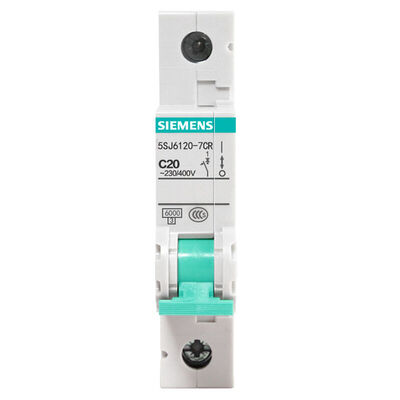 Siemens SIEMENS 5SJ61207CR standard small circuit breaker 1P single stage 20A home power open
Siemens SIEMENS 5SJ61207CR standard small circuit breaker 1P single stage 20A home power open