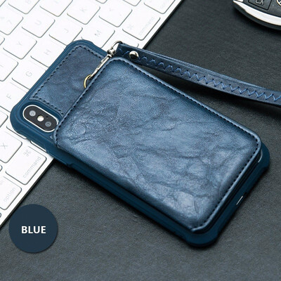 Outdoor iPhone X Zipper Wallet CaseiPhone X Wallet Case Leather Wallet Zipper Case with card holder