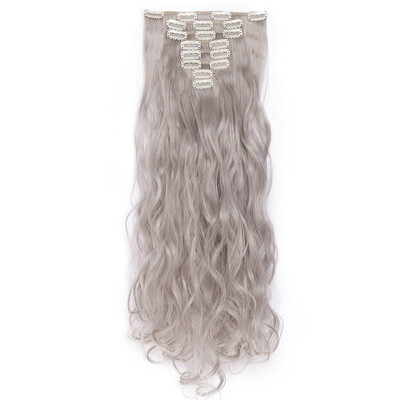 24" Curly 8 Pcs Full Head Clip in Hair Extensions Synthetic 8 Piece 18 Clips Hairpiece Long Wave Trendy Design for Women
24" Curly 8 Pcs Full Head Clip in Hair Extensions Synthetic 8 Piece 18 Clips Hairpiece Long Wave Trendy Design for Women