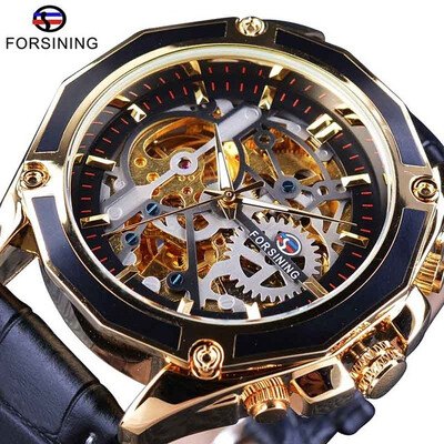 Forsining Transparent Case Gear Movement Steampunk Men Automatic Skeleton Watch Top Brand Luxury Open Work Design Self Winding
Forsining Transparent Case Gear Movement Steampunk Men Automatic Skeleton Watch Top Brand Luxury Open Work Design Self Winding