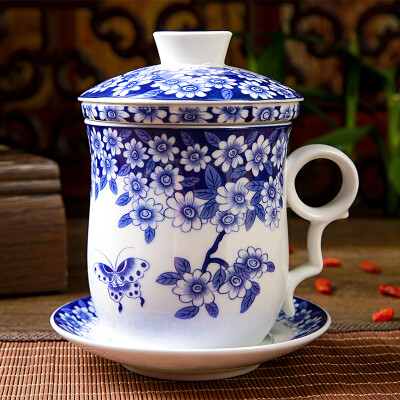 Jin Xiangyu ceramic cup Dielianhua four cups of milk filter high temperature office cups
Jin Xiangyu ceramic cup Dielianhua four cups of milk filter high temperature office cups