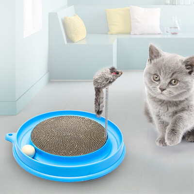 Cat Track Toy Cardboard Scratcher with Spring Mouse Interactive Moving Ball Plate Crazy Ball Disk Toys for Cats
Cat Track Toy Cardboard Scratcher with Spring Mouse Interactive Moving Ball Plate Crazy Ball Disk Toys for Cats