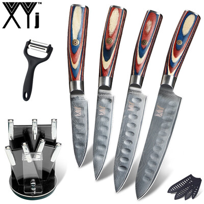 XYj Kitchen Knives Holder Set Damascus Steel Knives Set Peeler 3 4 5 6 Cooking Knives Tools
XYj Kitchen Knives Holder Set Damascus Steel Knives Set Peeler 3 4 5 6 Cooking Knives Tools