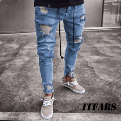 Mens Slim Skinny Stretch Jeans Distressed Ripped Jeans Freyed Biker Denim Pants
Mens Slim Skinny Stretch Jeans Distressed Ripped Jeans Freyed Biker Denim Pants
