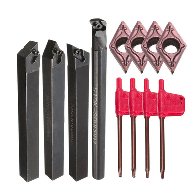 4Pcs 10mm S10K-SDUCR07SDJCRSDJCLSDNCN1010H07 Turning Tool Holder 4Pcs DCMT0702 Blade Inserts 4Pcs T8 Wrenches
4Pcs 10mm S10K-SDUCR07SDJCRSDJCLSDNCN1010H07 Turning Tool Holder 4Pcs DCMT0702 Blade Inserts 4Pcs T8 Wrenches