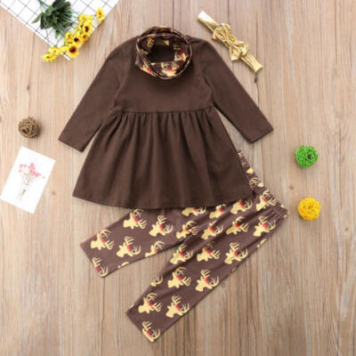 4PCS Kids Baby Girls Animal Deer Clothes Tops SkirtsPants Scarf Headband Set AU
4PCS Kids Baby Girls Animal Deer Clothes Tops SkirtsPants Scarf Headband Set AU
