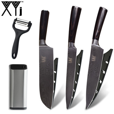 XYj Japanese stainless steel Kitchen Knives Imitation Damascus Pattern Kitchen Knife 8 inch Knife Holder Peeler
XYj Japanese stainless steel Kitchen Knives Imitation Damascus Pattern Kitchen Knife 8 inch Knife Holder Peeler