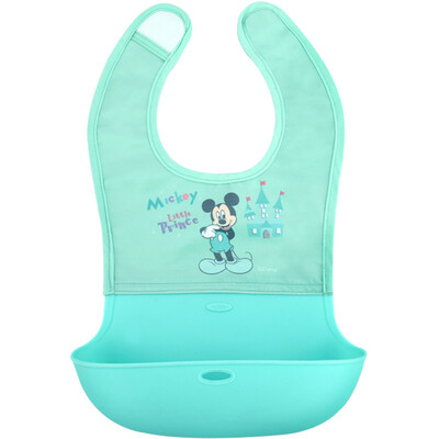 Disney baby bib silicone rice pocket waterproof three-dimensional bib baby eating saliva towel adjustable easy to clean blue green Mickey Castle 831
Disney baby bib silicone rice pocket waterproof three-dimensional bib baby eating saliva towel adjustable easy to clean blue green Mickey Castle 831