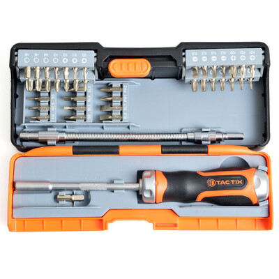Tactix 205253 43 sets of screwdriver sets ratchet screwdriver plum screwdriver combination screwdriver set home maintenance tools
Tactix 205253 43 sets of screwdriver sets ratchet screwdriver plum screwdriver combination screwdriver set home maintenance tools