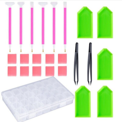 Pack of 24 5D Diamond Painting Tools Kit Point Drill Pen Glue Plastic Tray Tweezers Drill Storage Box Diamond Cross Stitch
Pack of 24 5D Diamond Painting Tools Kit Point Drill Pen Glue Plastic Tray Tweezers Drill Storage Box Diamond Cross Stitch