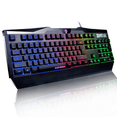 Ergonomic design wired gaming keyboard LED backlight USB powered desktop computer computer peripherals
Ergonomic design wired gaming keyboard LED backlight USB powered desktop computer computer peripherals