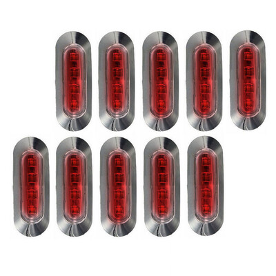 10pcs Chrome Cover Trailer Truck Sidelights Clearance Side Marker Light with 4 LED Lights Lamps of Motor Trucks
10pcs Chrome Cover Trailer Truck Sidelights Clearance Side Marker Light with 4 LED Lights Lamps of Motor Trucks