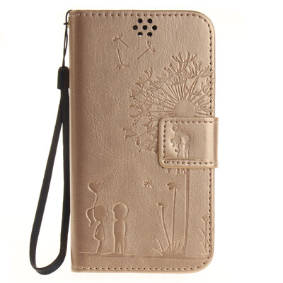 Golden Lovers and Dandelion Style Embossing Classic Flip Cover with Stand Function and Credit Card Slot for LG K4
Golden Lovers and Dandelion Style Embossing Classic Flip Cover with Stand Function and Credit Card Slot for LG K4
