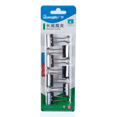 Wide GuangBo 140 long 19mm black long tail clip long tail folder metal clip 7 card 20 card PJ5232
Wide GuangBo 140 long 19mm black long tail clip long tail folder metal clip 7 card 20 card PJ5232